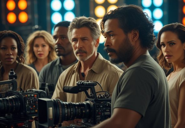 Leonardo_Phoenix_10_Film_crew_with_diverse_skin_tones_and_uniq_0