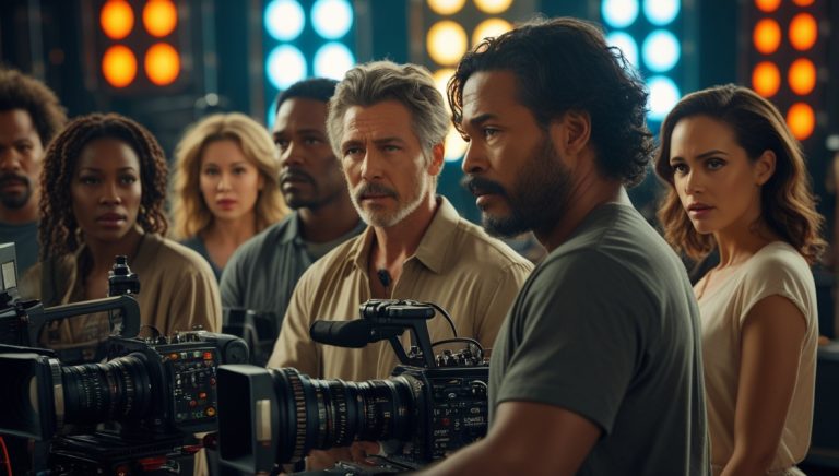 Leonardo_Phoenix_10_Film_crew_with_diverse_skin_tones_and_uniq_0